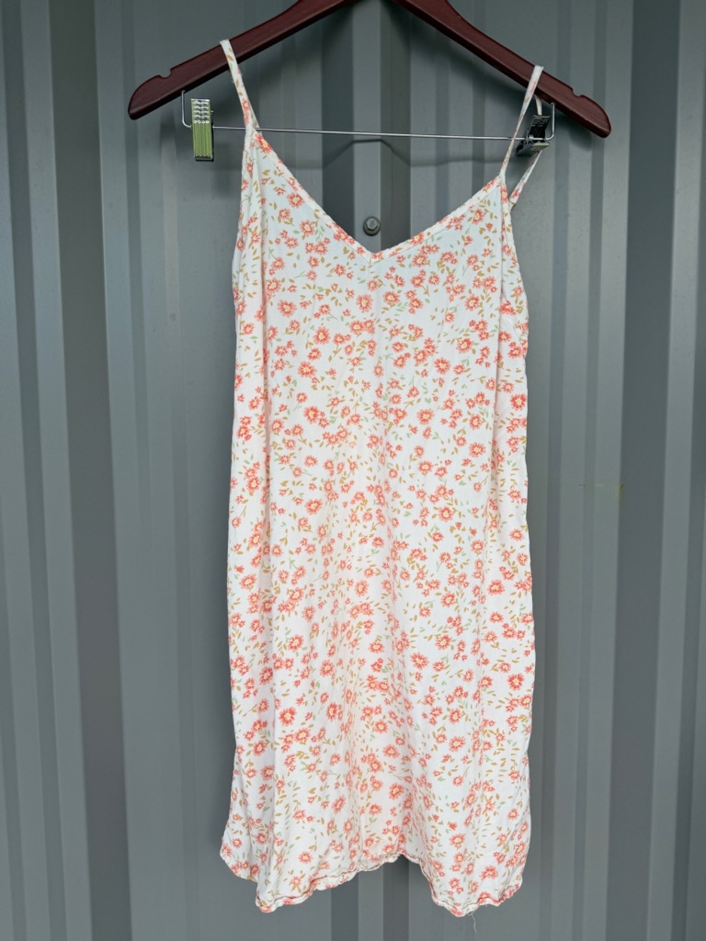 Billabong Floral Mini Dress Spaghetti Strap Pink Coral Y2K Beach Sundress